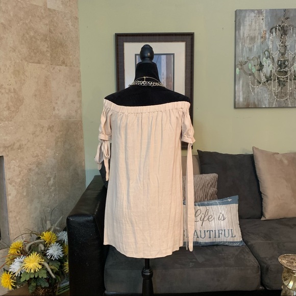 ‼️SOLD‼️LULUS | Off The Shoulder Tie Sleeves Dress - Picture 10 of 12
